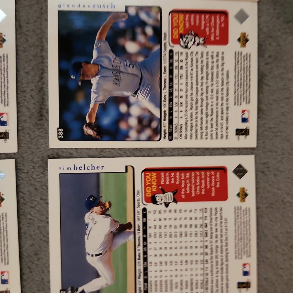 Vintage 1998 Upper Deck Royals Baseball Trading Cards - Picture 16 of 16
